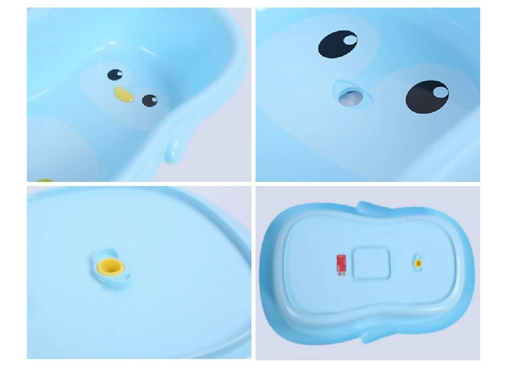 Shears Baby Penguin Shape Bath Tub Baby Bathing Safe BPA Free SBT019 PINK - WERONE