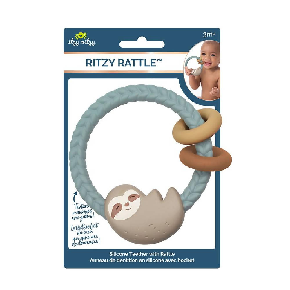 Sloth Ritzy Rattle Silicone Teether Rattles - WERONE