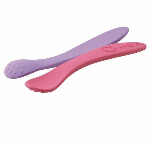 2 Pack Baby Spoons Purple & Pink - WERONE