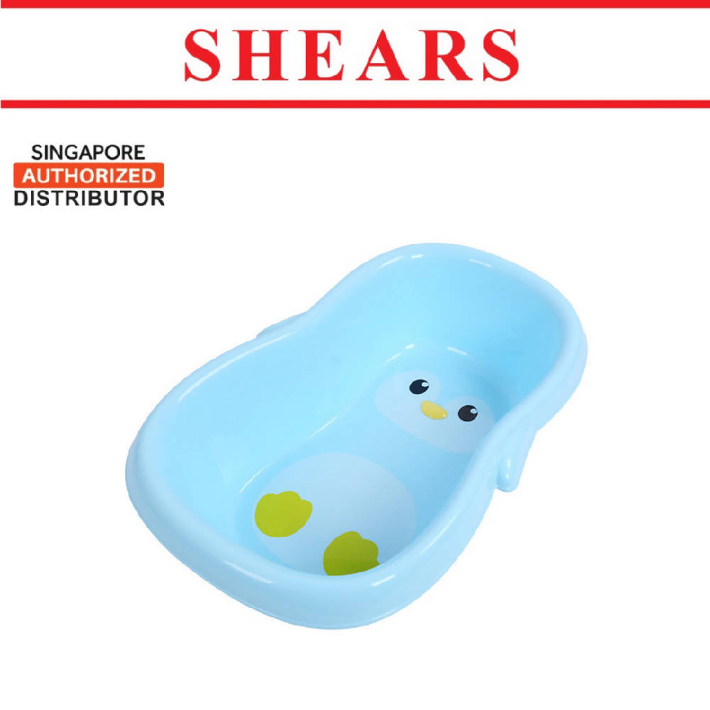 Shears Baby Penguin Shape Bath Tub Baby Bathing Safe BPA Free SBT019 BLUE - WERONE