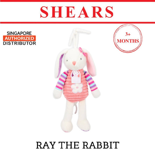 Shears Baby Toy Toddler Soft Toy Musical PullString RAY THE RABBIT - WERONE