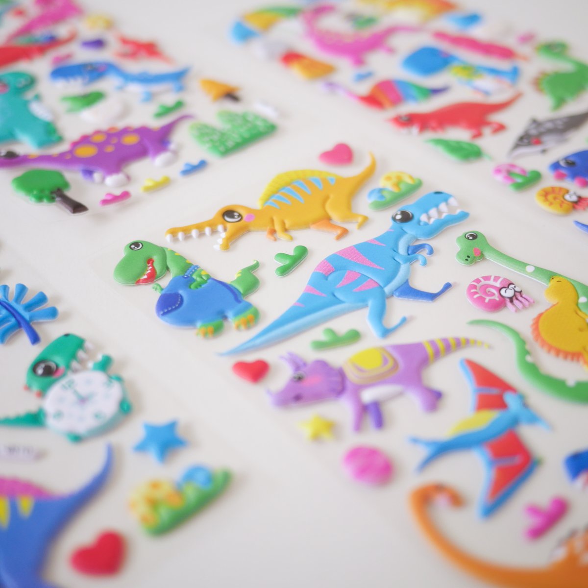 Funky Dino Puffy Stickers (Set of 4) - WERONE