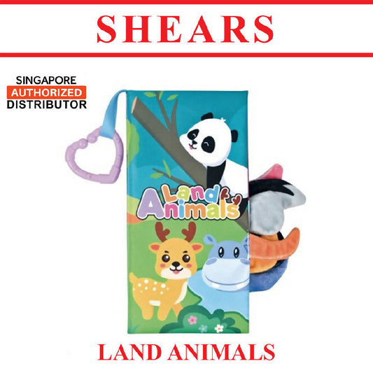 Shears Baby Cloth Book 3D Toddler Cloth Book (L) LAND ANIMALS - WERONE