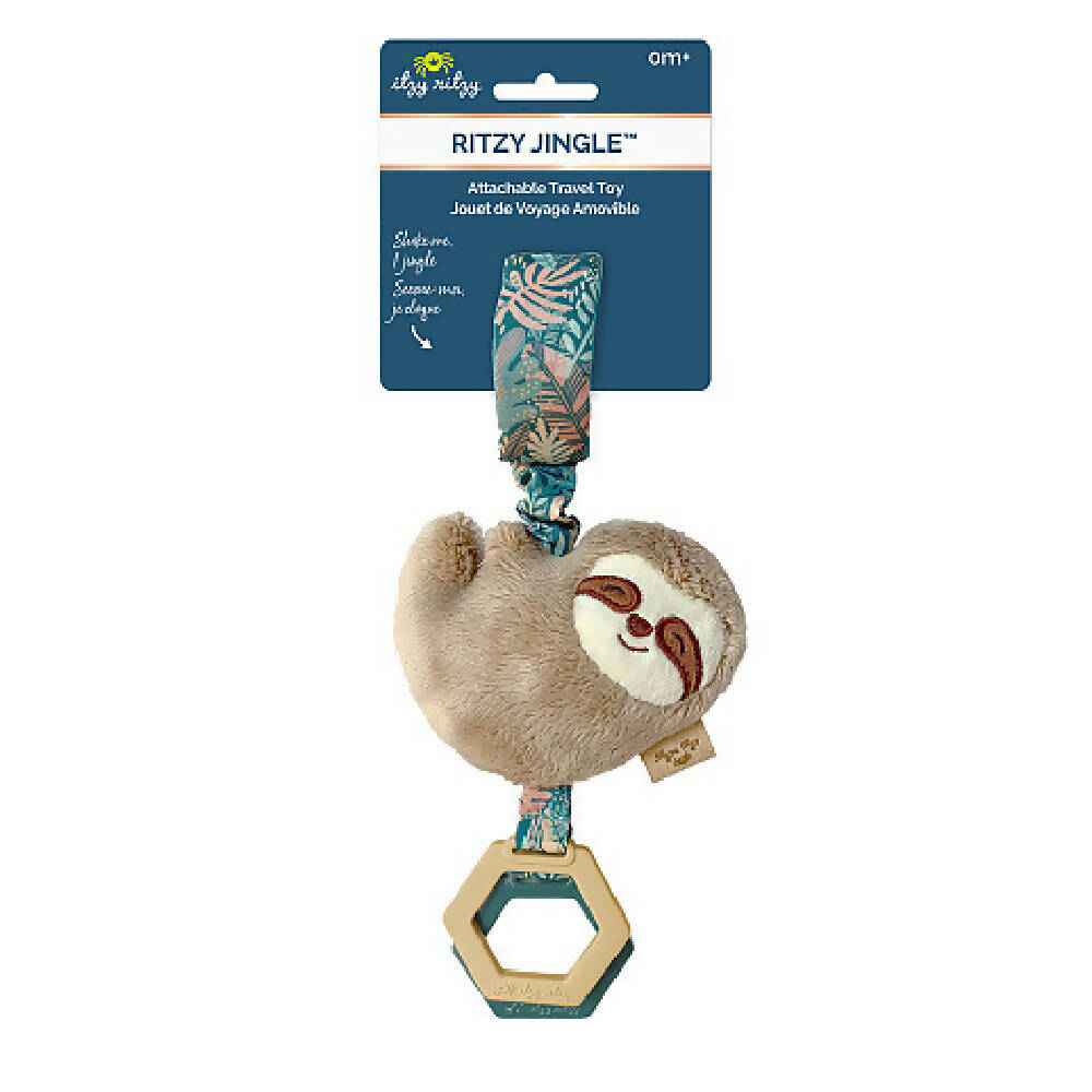 RITZY JINGLE™ ATTACHABLE TRAVEL TOY SLOTH - WERONE