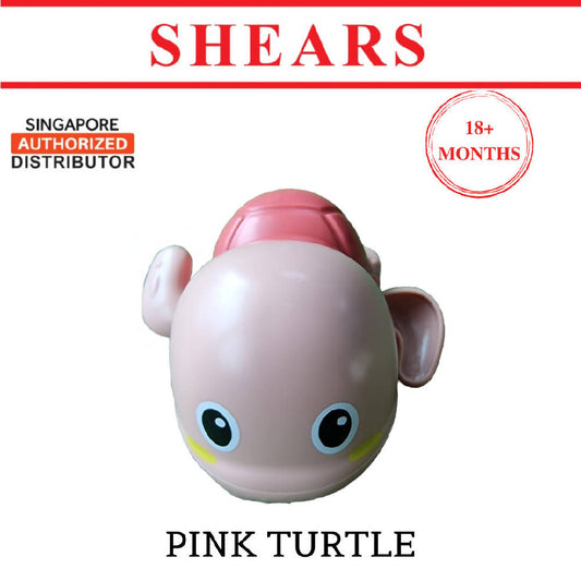 Shears Baby Toy Toddler Bath Toy SWIMMING TURTLE PINK - WERONE