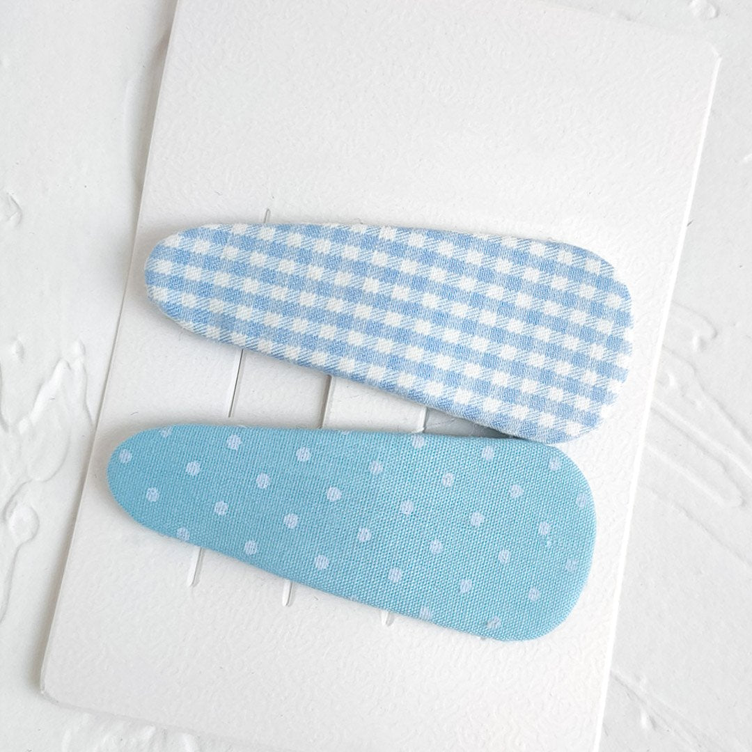 Gingham & Polka-dot Hair Clip Set - WERONE