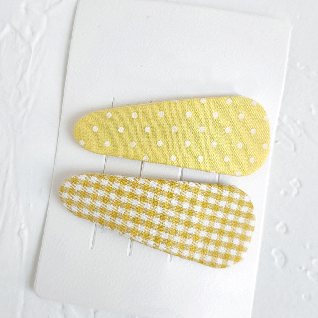 Gingham & Polka-dot Hair Clip Set - WERONE