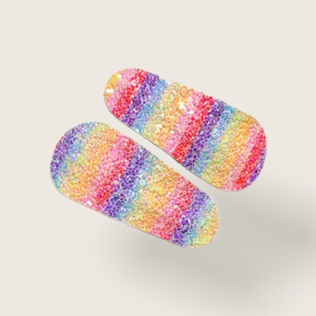 Glitterati Hair Clips (Rainbow)