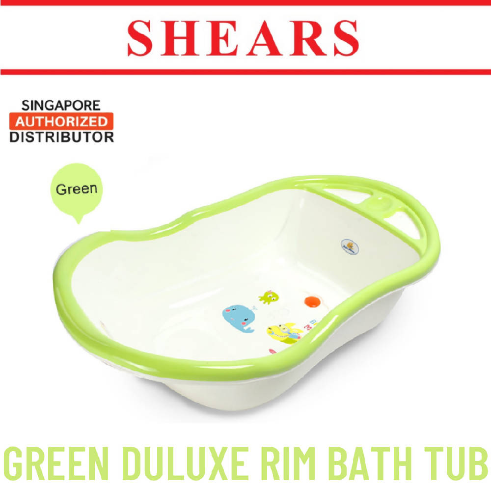 Shears Baby Delux Rim Bath Tub BPA Free Eco Friendly SBT3899 GREEN - WERONE