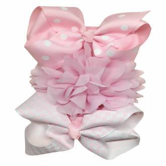 Shears Baby Infant Headband Toddler Lace Headdress Pink Ribbon - WERONE
