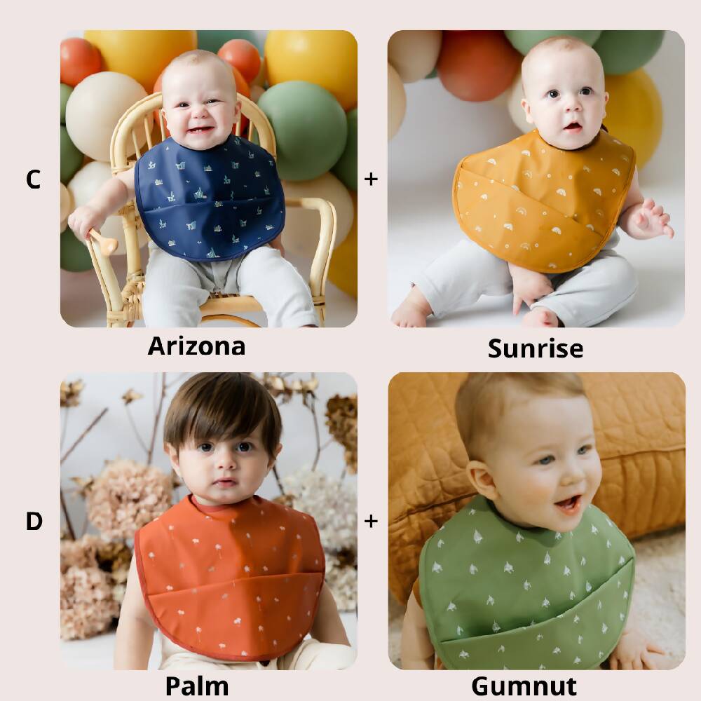 (2 Piece Pack) Snuggle Hunny Kids Waterproof Snuggle Bib