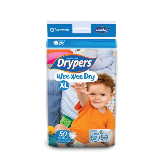 Drypers Wee Wee Dry XL 50s x 1 pack (12 - 17kg) 50pcs - WERONE