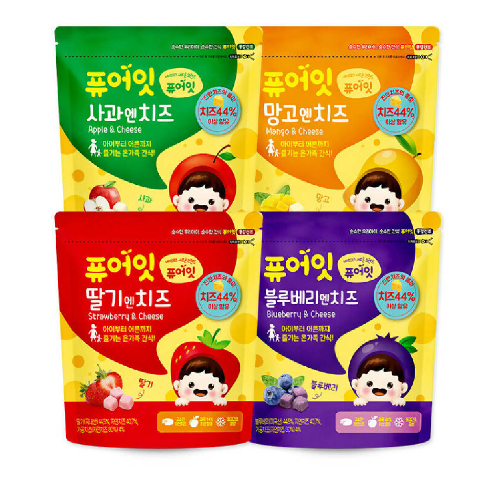 Pure-Eat Fruit Cheese Cubes 16g from Korea - WERONE