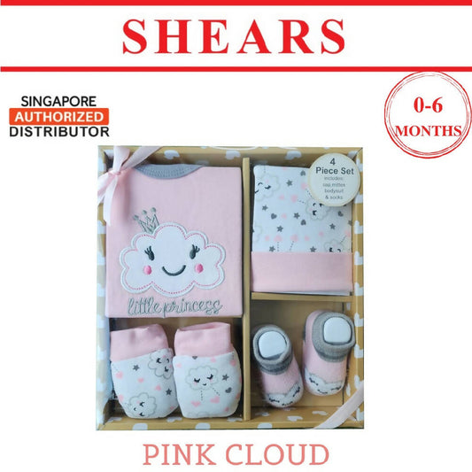 Shears Baby Gift Set Essential 4 Pcs Gift Set Ideal for Newborn PINK CLOUD - WERONE