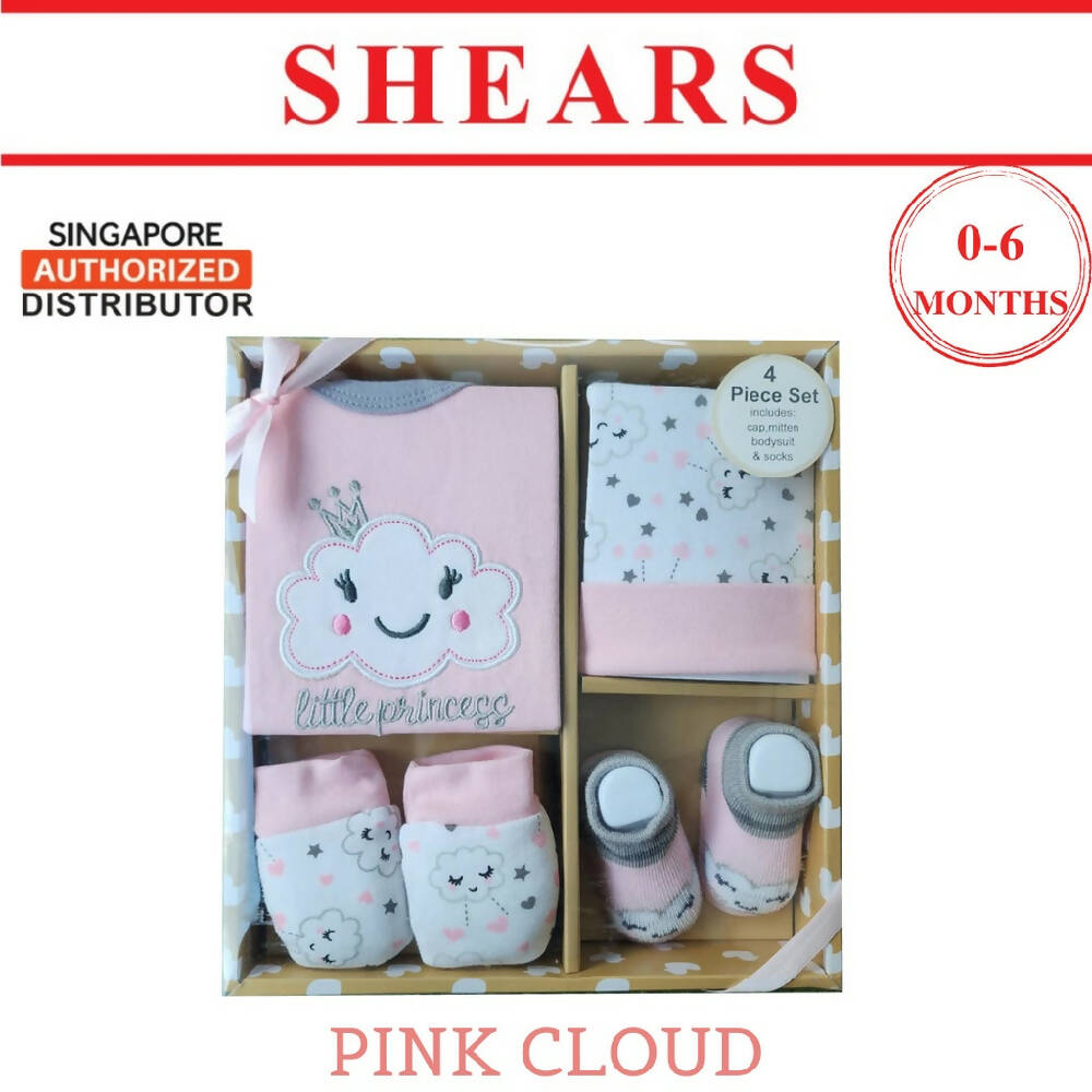 Shears Baby Gift Set Essential 4 Pcs Gift Set Ideal for Newborn PINK CLOUD - WERONE
