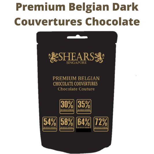 Shears Chocolate B64 Premium Belgian Dark Couverture Chocolate 500G SC5B64 - WERONE