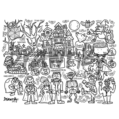 Hallow's Eve Silicone Colouring Mat - WERONE