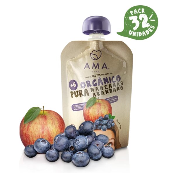 AMA Time Organic Apple & Blueberry Puree (6m+) - WERONE