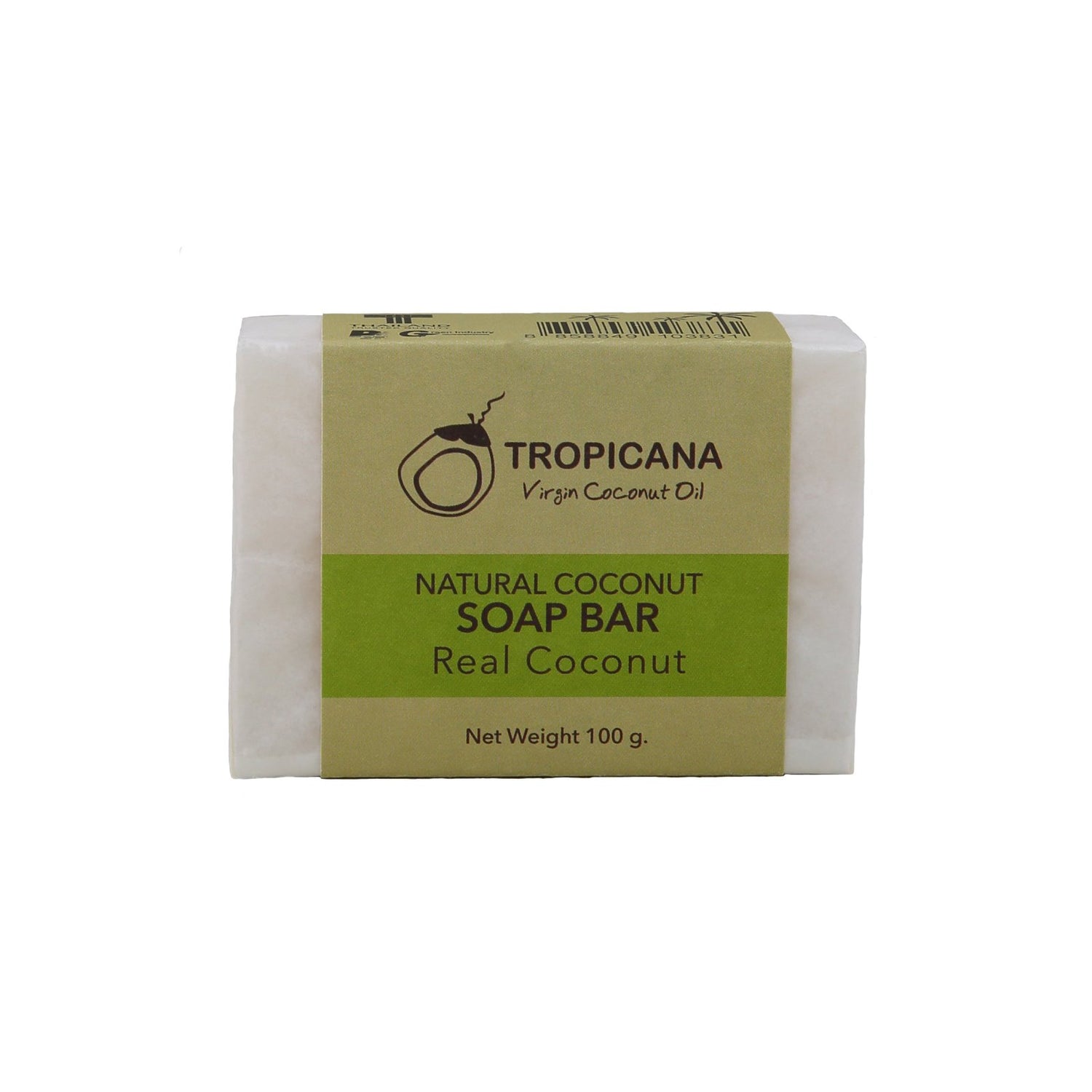 Tropicana Organic Cold Pressed . (Application) Natural Coconut Soap Bar - Real Coconut - 100g - WERONE