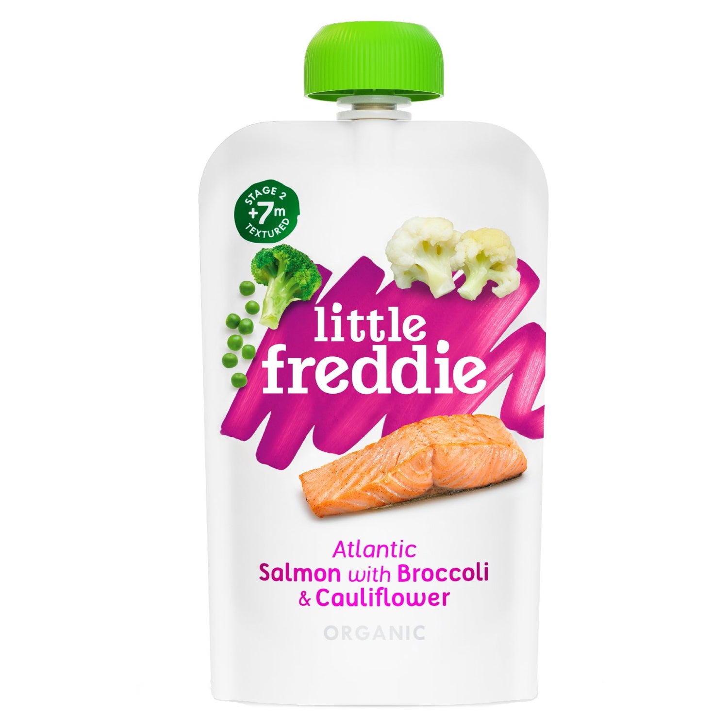 Little Freddie Organic Atlantic Salmon With Broccoli & Cauliflower 120g. - WERONE