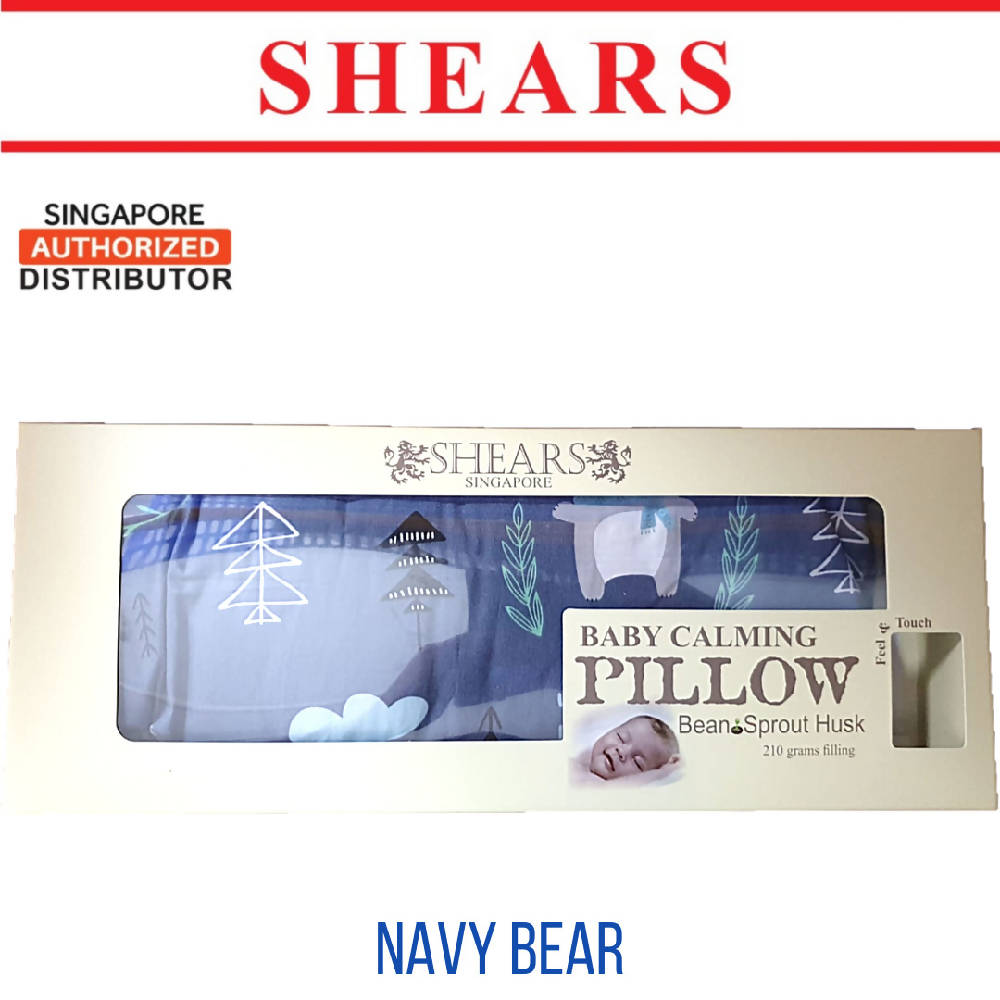 Shears Beanie Pillow Baby Claming Pillow Navy Bear - WERONE