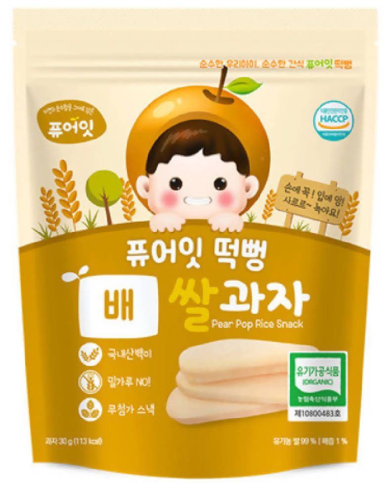 Pure-Eat Organic Pop Rice Cracker Snack 30g from Korea - WERONE