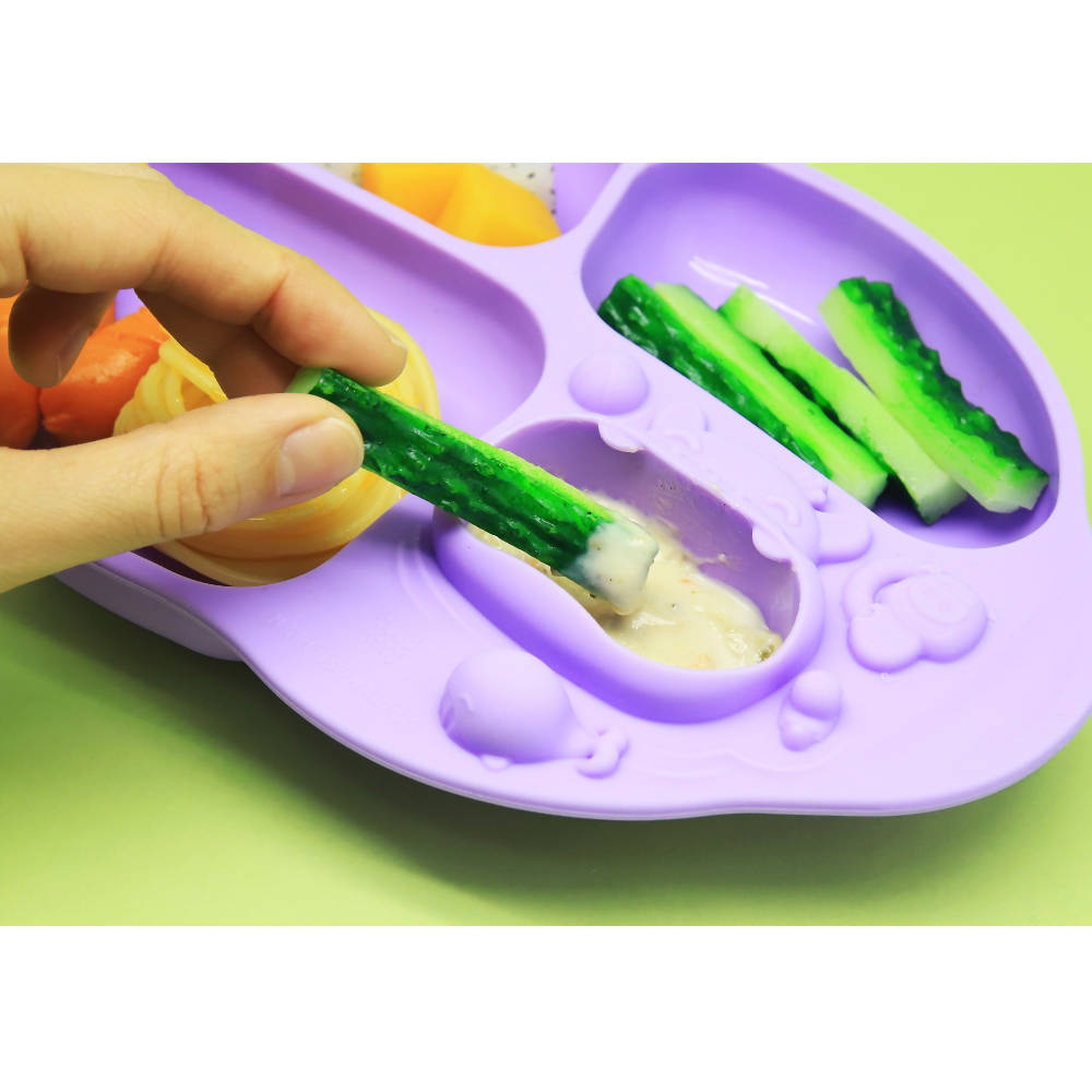 Marcus & Marcus Yummy Dips Suction Divided Plate - Willo - WERONE