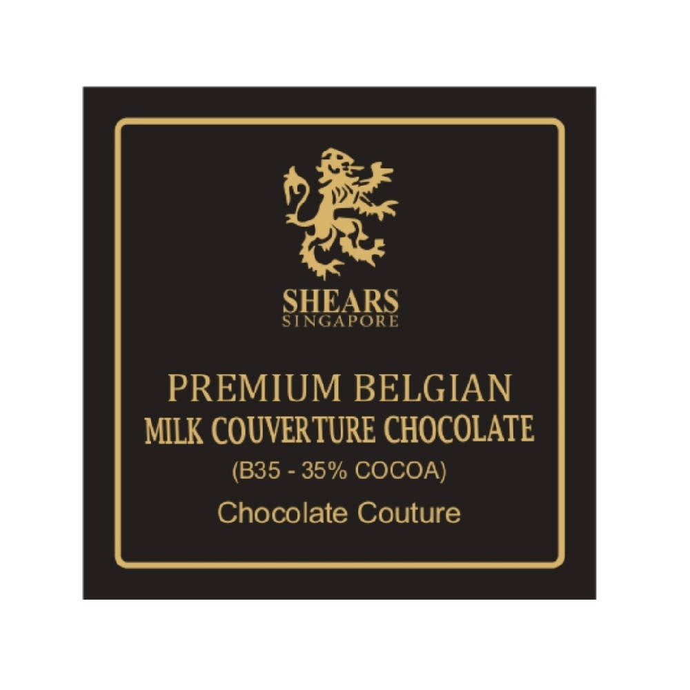 Shears Chocolate B35 Premium Belgian Milk Couverture Chocolate 500G SC5B35 - WERONE