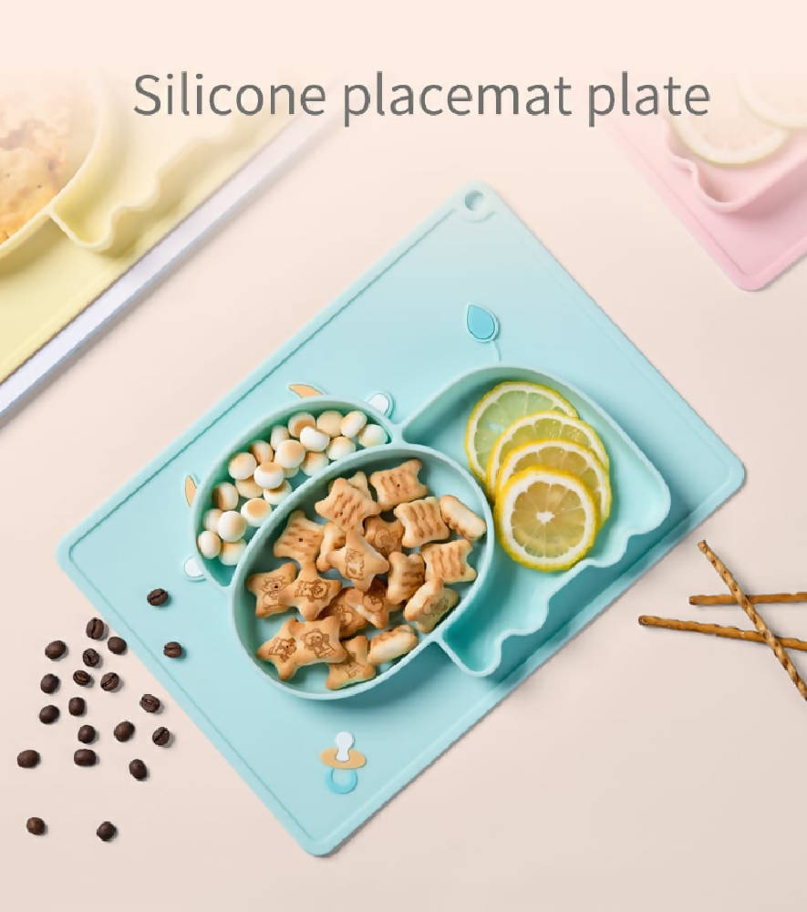 Shears Baby Plate Food Grade Silicone Place Mat Cow - WERONE