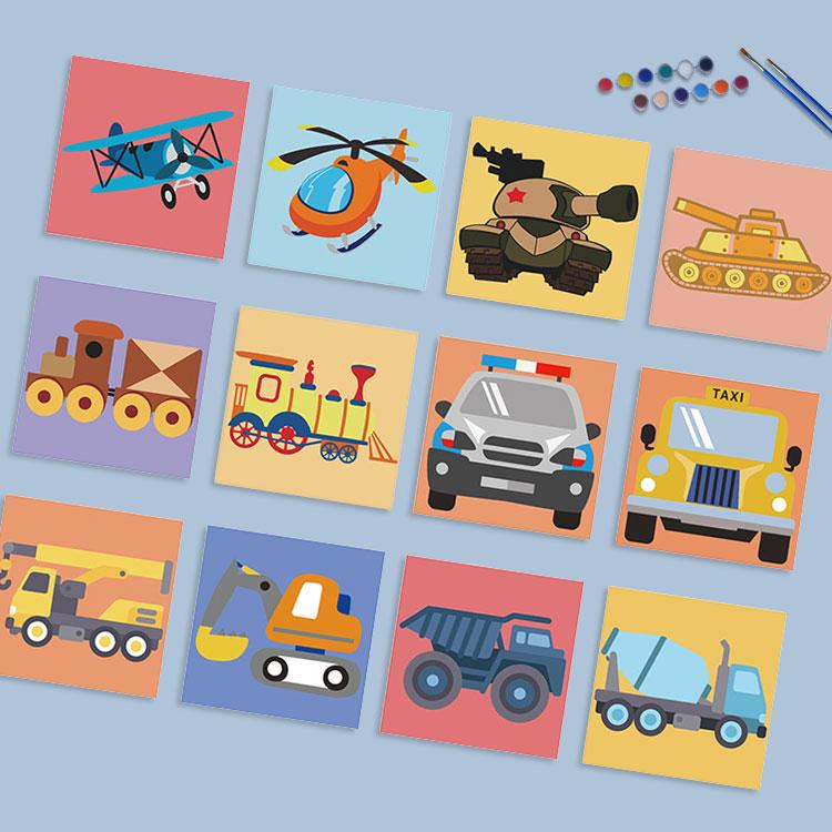 Paint-by-Numbers Kit (Transport Theme) - WERONE
