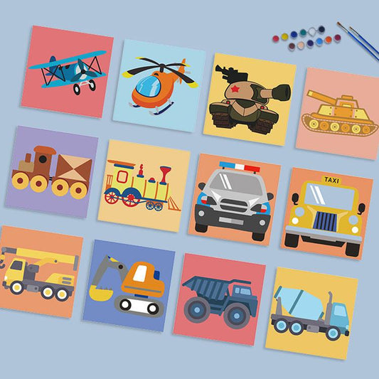 Paint-by-Numbers Kit (Transport Theme) - WERONE