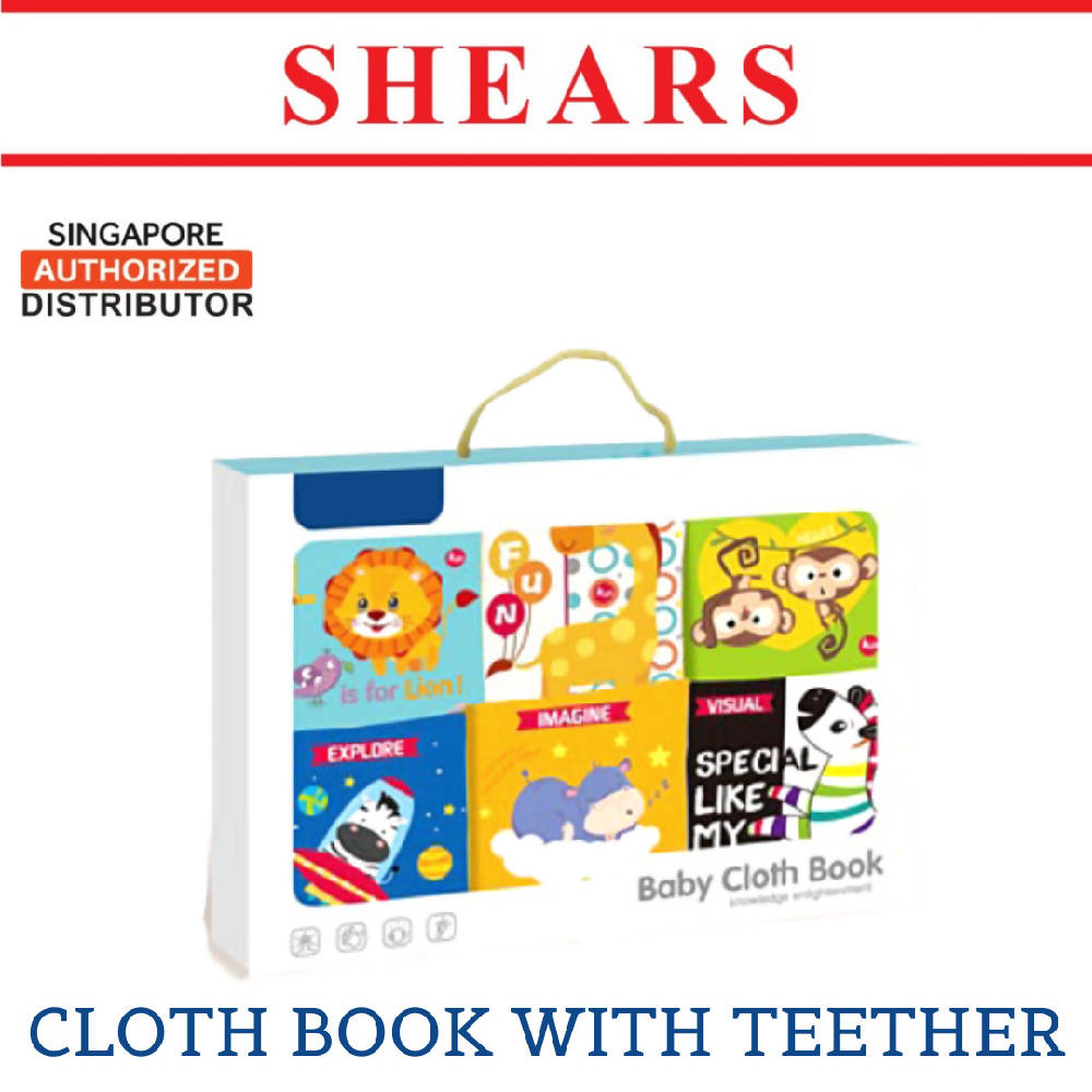 Shears Baby Cloth Book 6 IN 1 Cloth Book with Teether SBYB7269 - WERONE