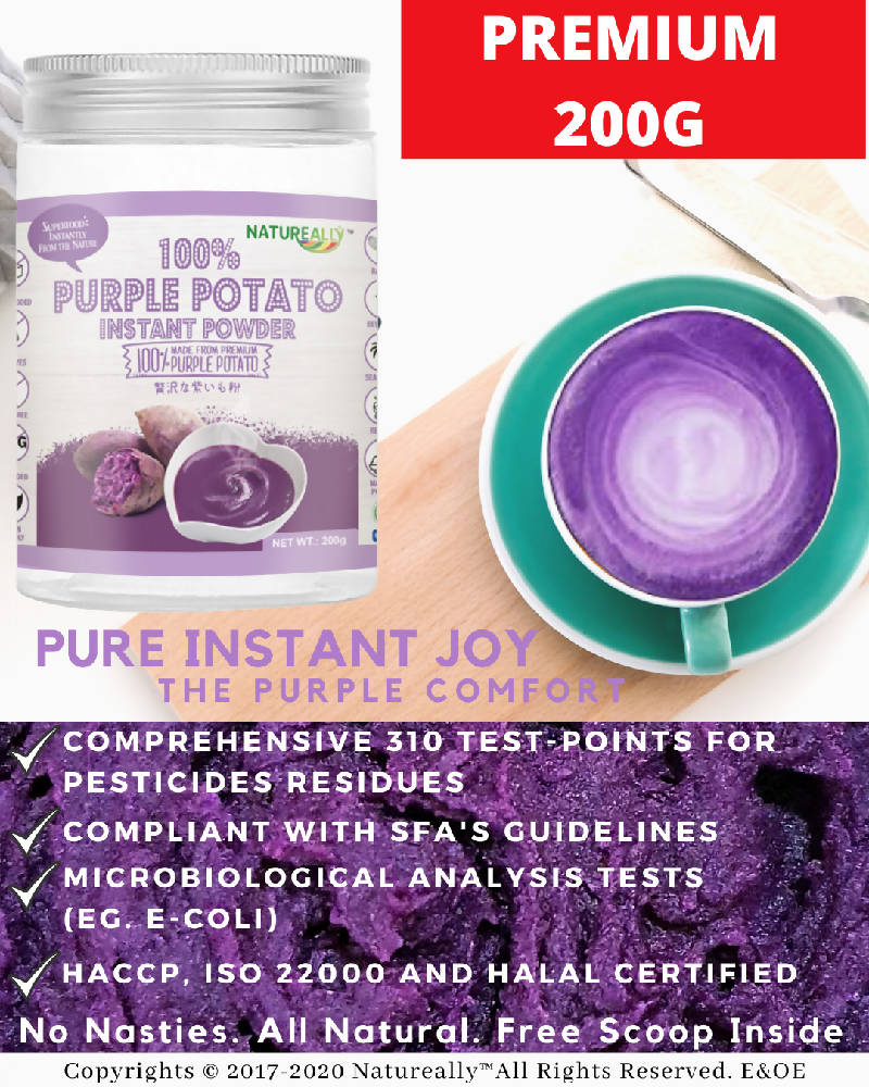 NATUREALLY™ Purple Potato Powder (No Sugar, Salt and MSG Added) 200g. FREE SCOOP INSIDE! - WERONE