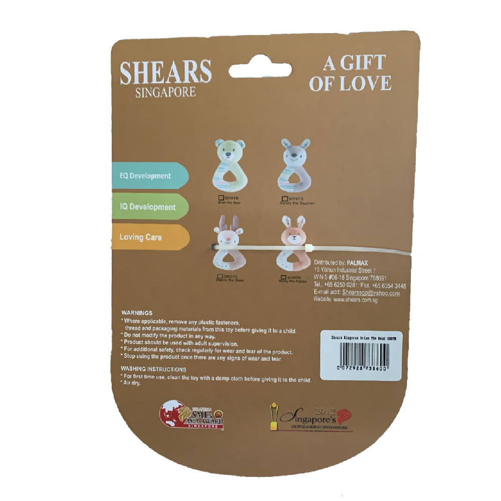 Shears Ring Rattle Baby Toys Toddle Care A Gift of Love - Danny The Dear - WERONE