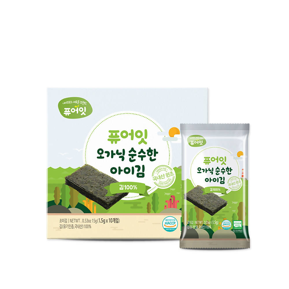 Pure-Eat Organic Seaweed Sheets 10 Packs 15g-20g from Korea - WERONE