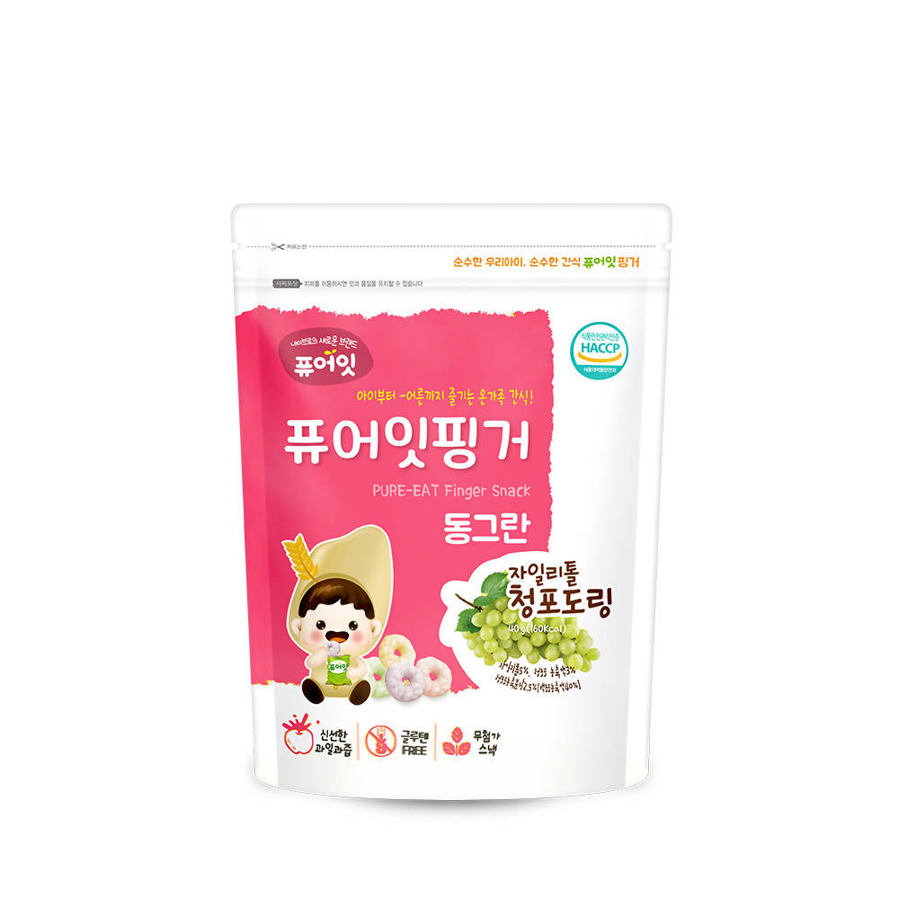 Pure-Eat Finger Brown Rice Xylitol Fruit Ring Snack 40g from Korea - WERONE