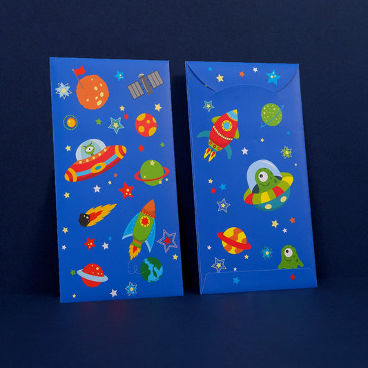 Space Theme Sampul Duit Raya Money Envelope (Pack of 8)