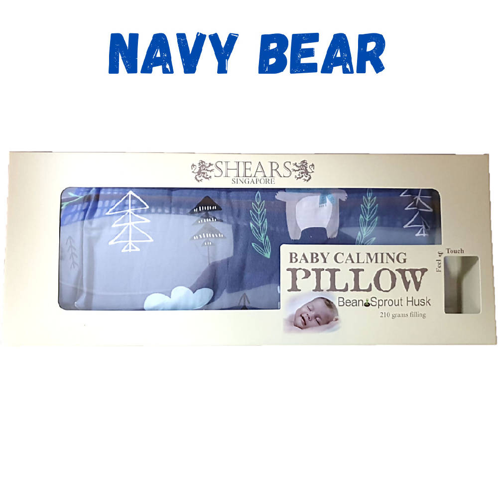 Shears Beanie Pillow Baby Claming Pillow Navy Bear - WERONE