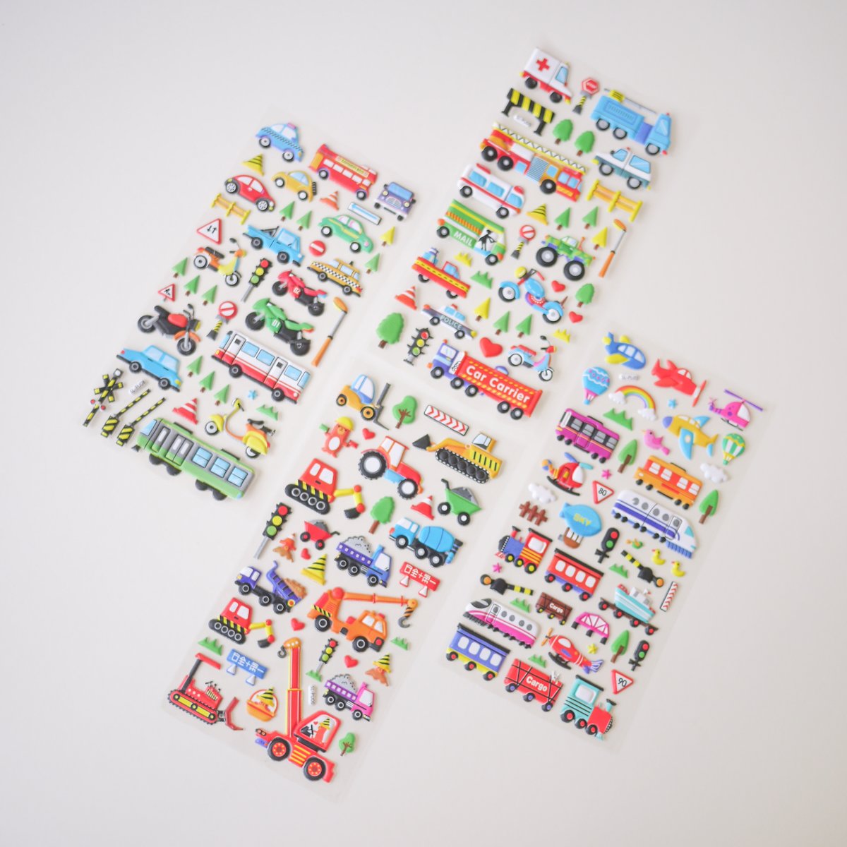 Transportation Puffy Stickers II (Set of 4) - WERONE