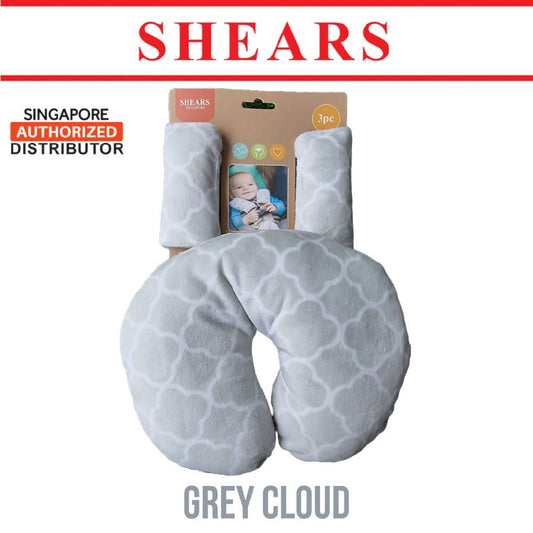 Shears Baby Neck Support Pillow and Seat Belt Covers GREY CLOUD - WERONE