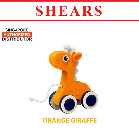 Shears Baby Pull Toy Toddler Pull Drag Toy Orange Giraffe - WERONE