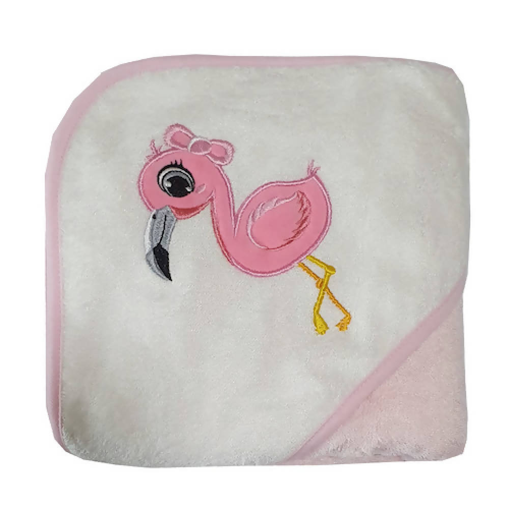 Bebe Bamboo Hooded Towel - Flamingo - WERONE