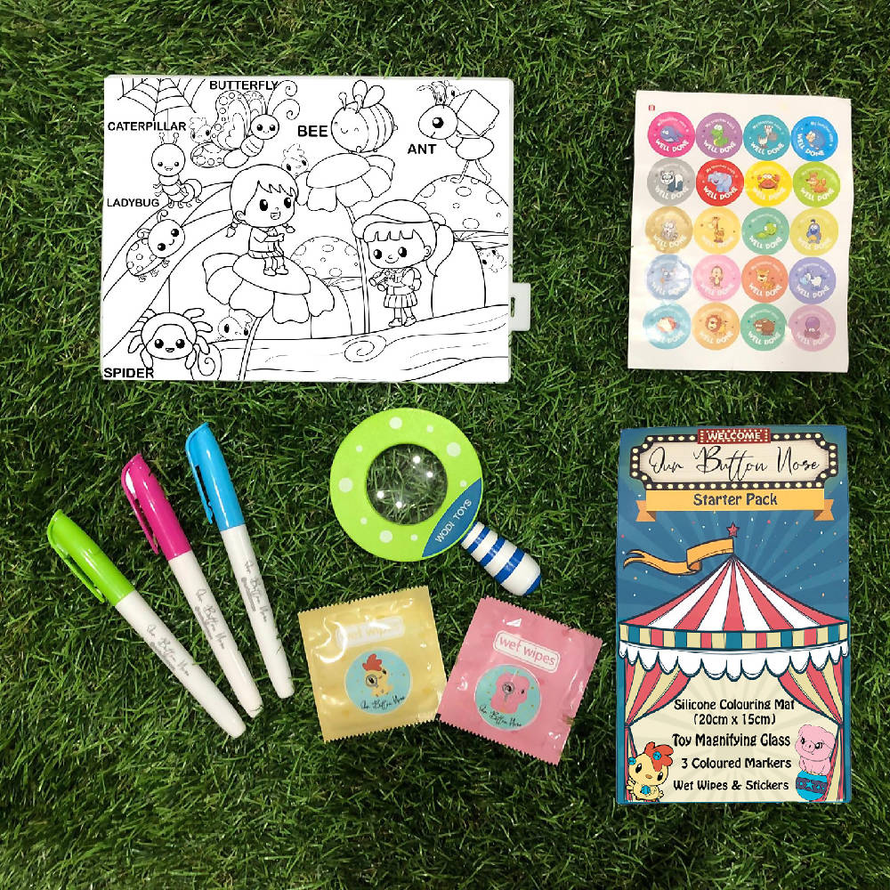 Starter Pack Reusable Silicone Colouring Mat by Our Button Nose - WERONE