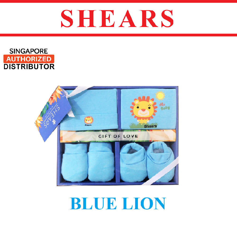 Shears Baby Gift Set Safari 4 Pcs Clothing Set Blue Lion - WERONE