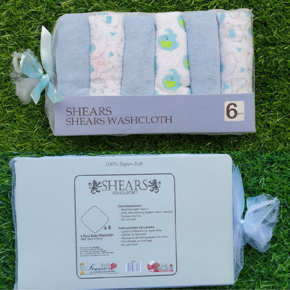 Shears Baby Washcloths 6pcs - WERONE