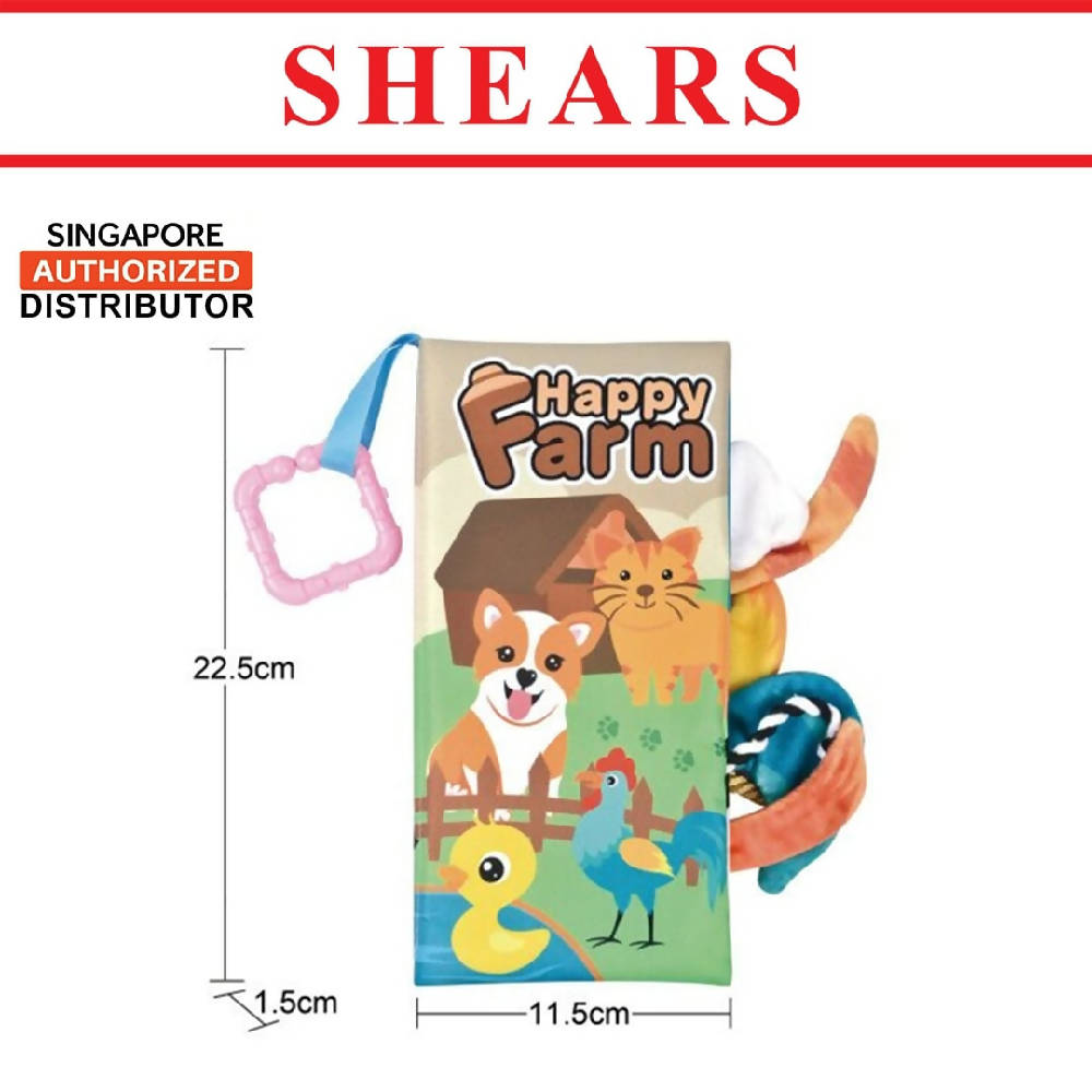 Shears Baby Cloth Book 3D Toddler Cloth Book (L) HAPPY FARM - WERONE