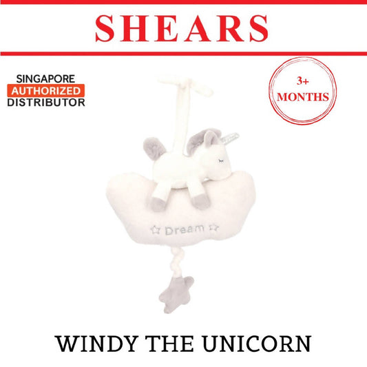 Shears Baby Toy Toddler Soft Toy Musical Pull String WINDY THE UNICORN - WERONE