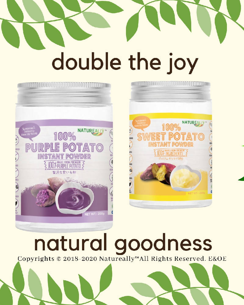 Double Goodness NATUREALLY™ Purple Potato and Sweet Potato Instant Powder (No Sugar, Salt and MSG Added) 200g - WERONE