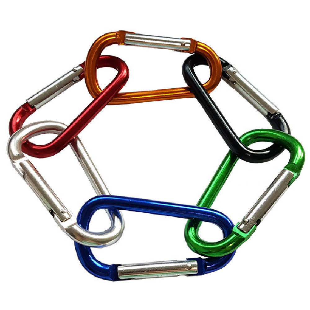 6pcs Adventure World SMD 8 Carabiner (Assorted Colours) - WERONE