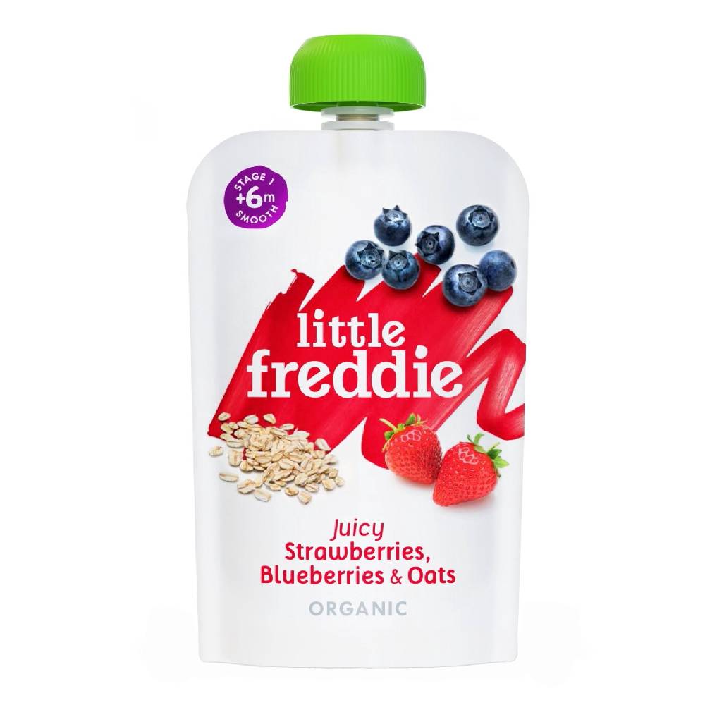 Little Freddie Juicy Strawberries , Blueberries & Oats - INNER BOX (6 x 100g) - WERONE